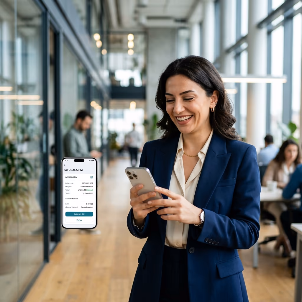 exa Mobil E-Fatura Kesme ve WhatsApp Gönderim Ekranı